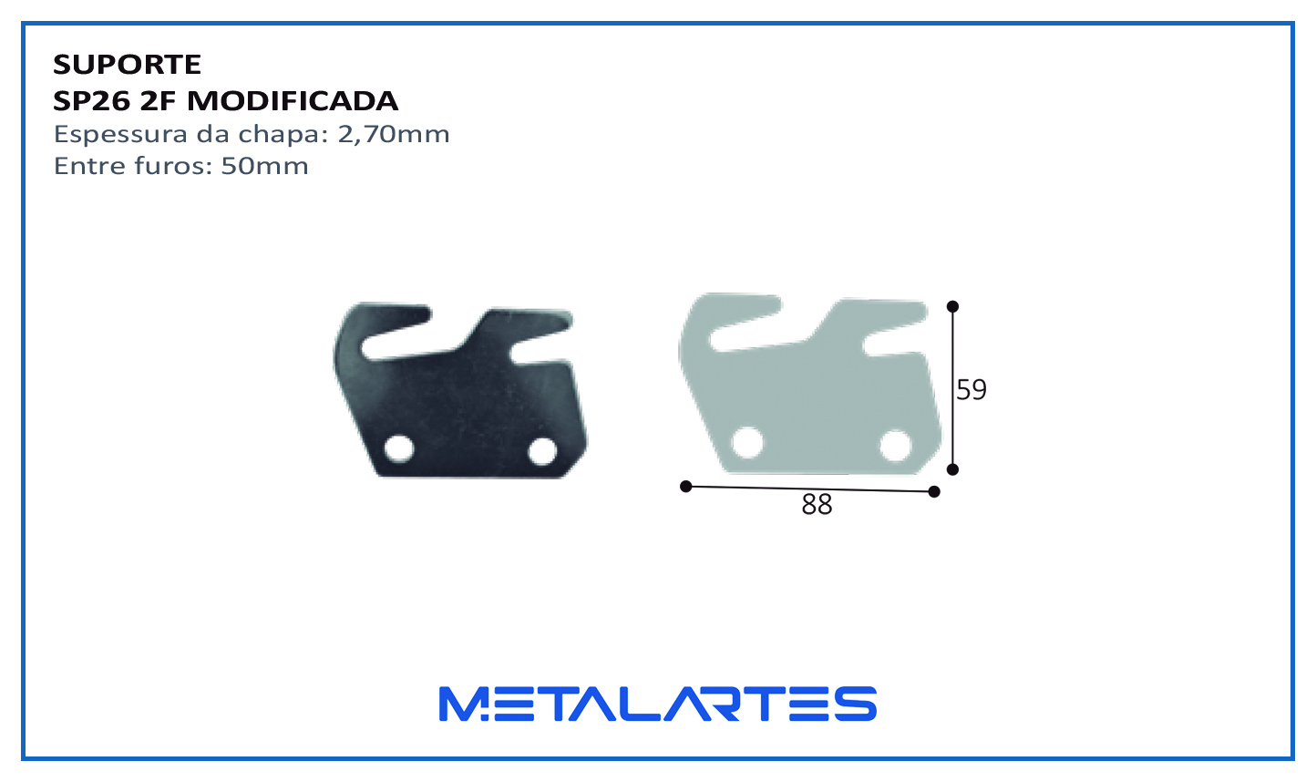 SUPORTE SP026 CAMA ENGATE 2 FUROS